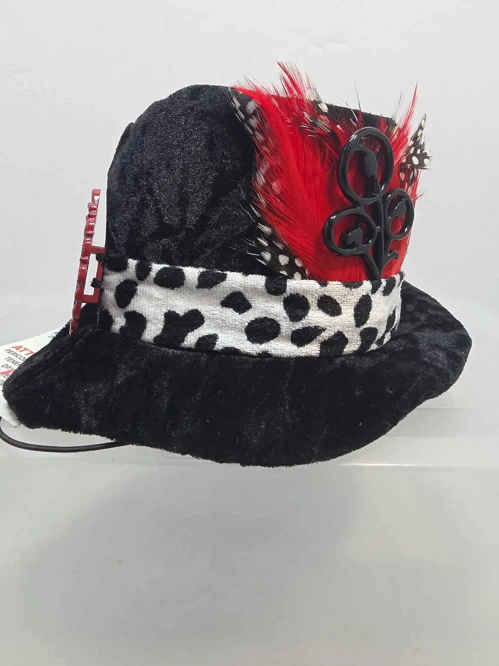 Disney Parks Cruella DeVille 101 Dalmatians Mini Top Hat Adult NWT